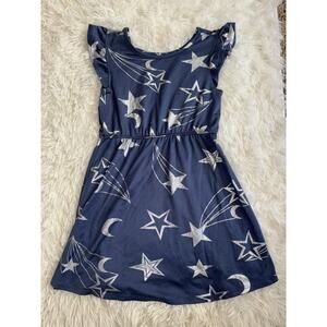 Liberty& Valor Girls Sz. 5 Blue Shooting Star Star Dress. Soft, Grt. Shape